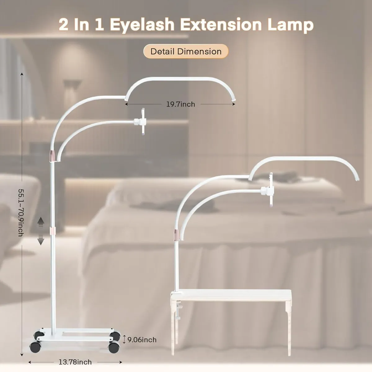 Lash Light for Eyelash Extensions 2 in 1 Half - Image 3