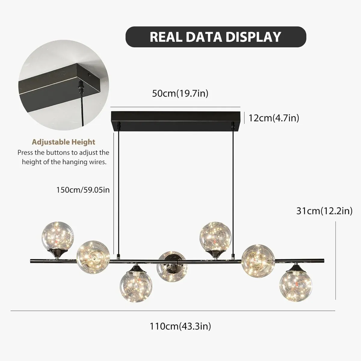 Modern Chandeliers Ceiling Light LED 7 Lights - Image 4