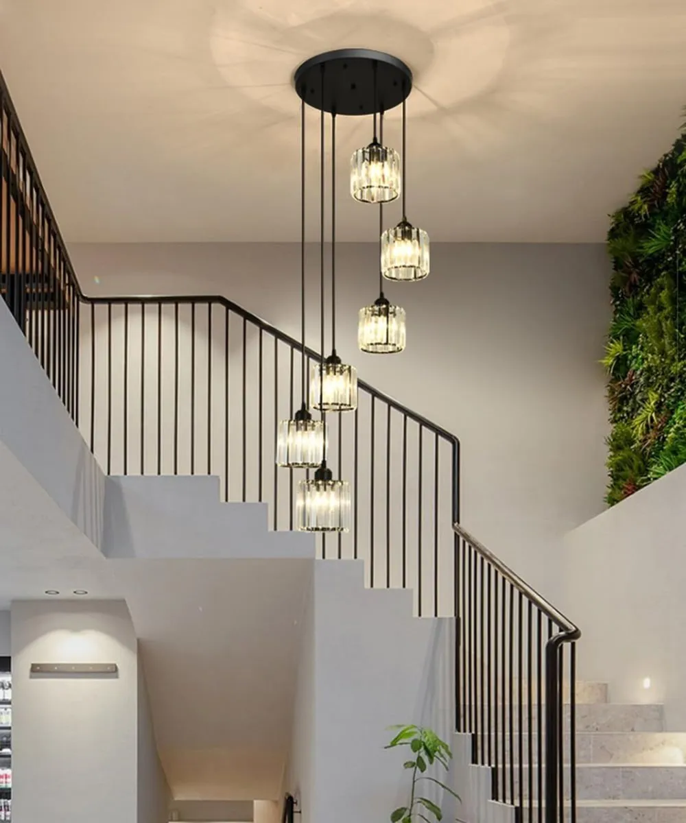 Long Chandeliers for High Ceilings Modern Crystal - Image 1