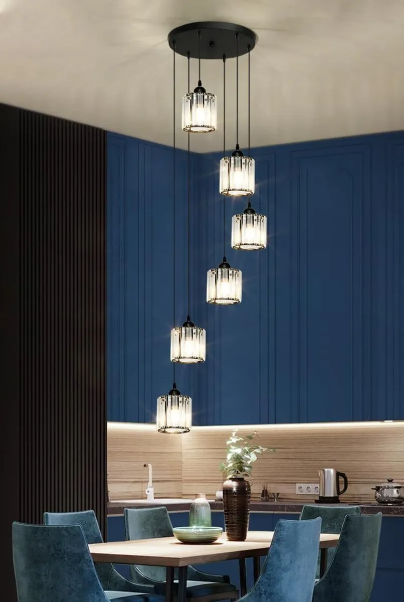 Long Chandeliers for High Ceilings Modern Crystal - Image 3