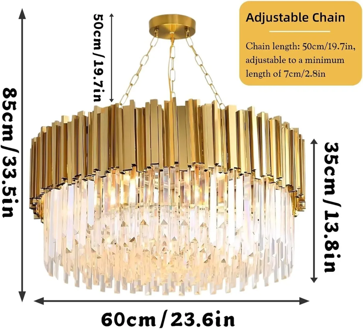 Pendant Light Crystal Chandelier Ceiling Modern - Image 2