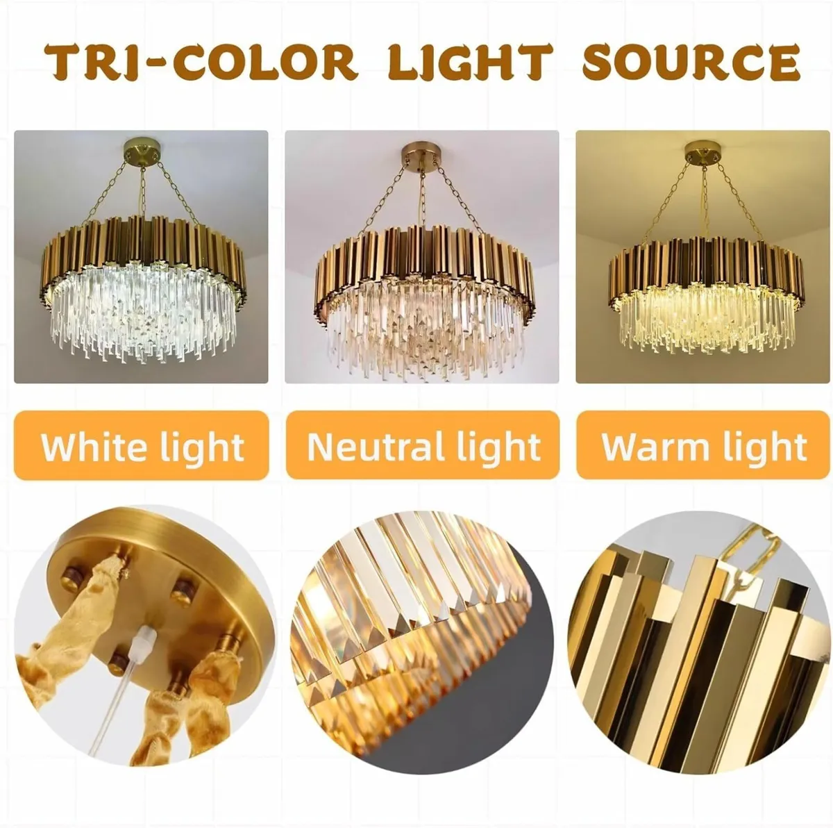 Pendant Light Crystal Chandelier Ceiling Modern - Image 4