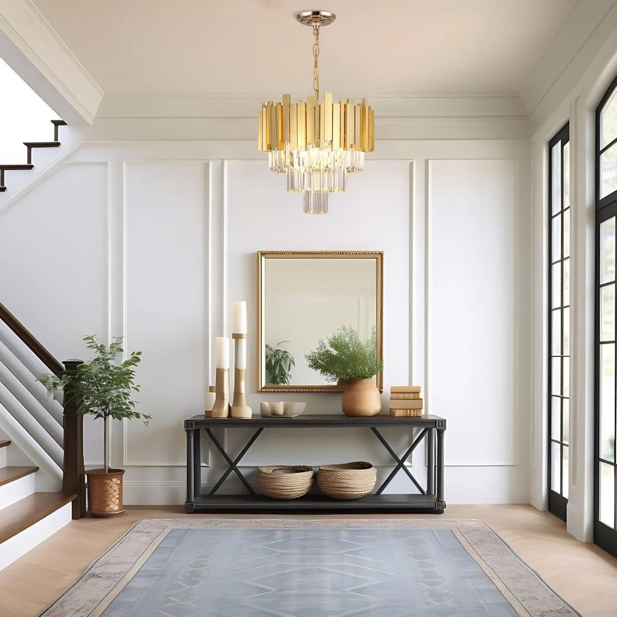 Gold Crystal Chandeliers 40cm Modern Ceiling - Image 3