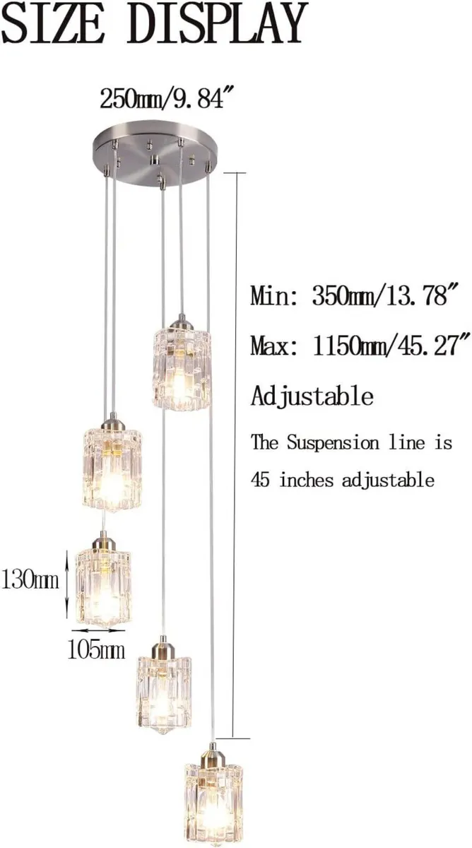 Long Modern Crystal Pendant Light Chandeliers for - Image 2