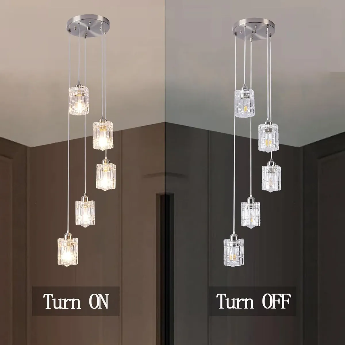 Long Modern Crystal Pendant Light Chandeliers for - Image 4