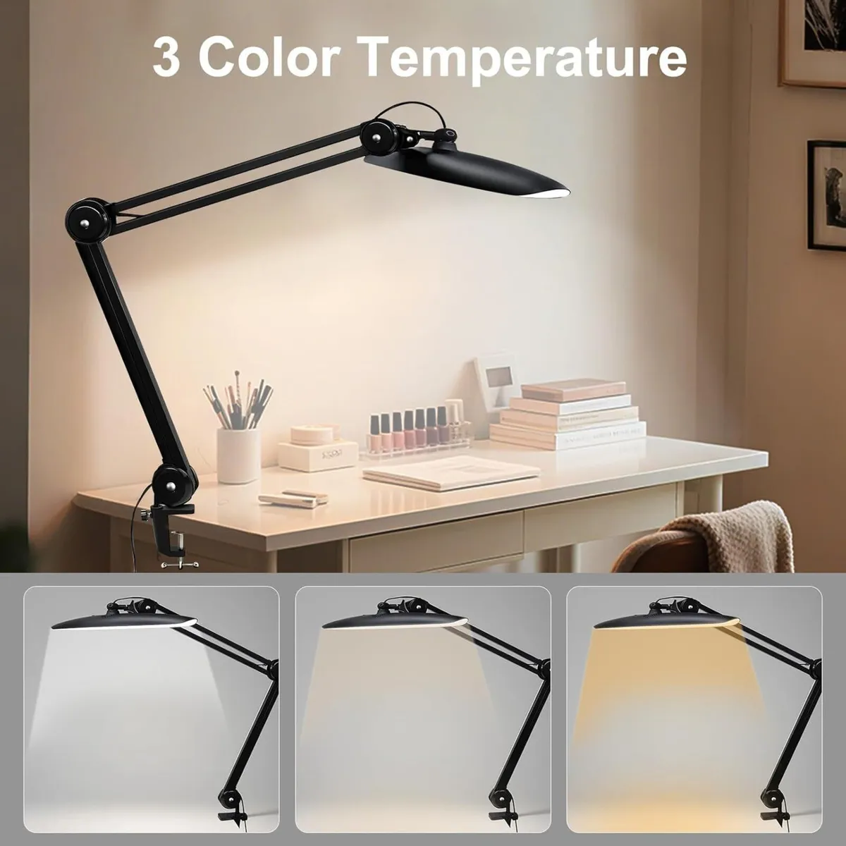 20 LED Desk Lamp with Clamp 24W CCT Adjustable - Image 3