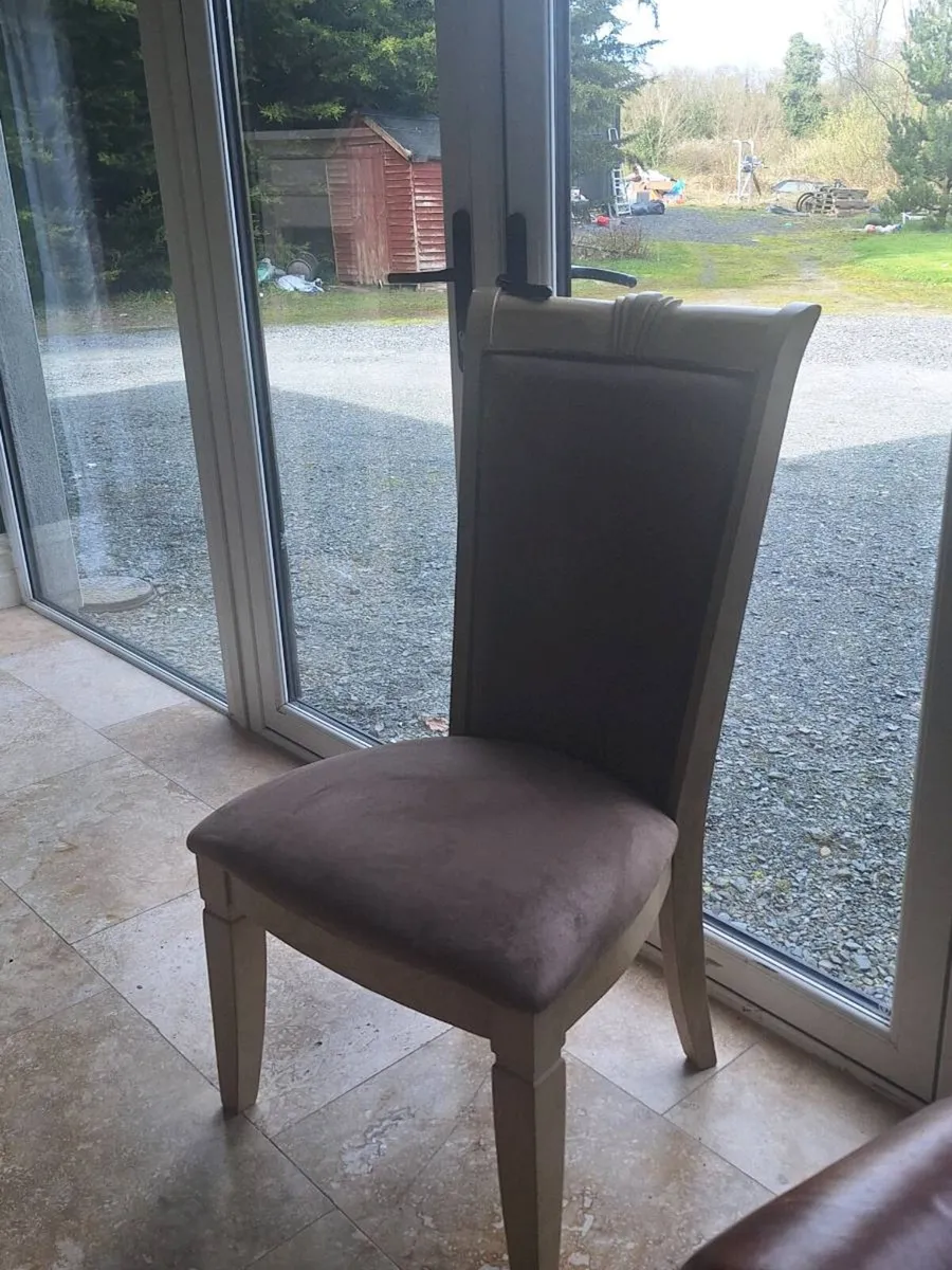 Oak dining room table 8 chairs - Image 3