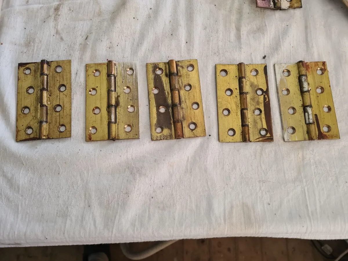 50 x 4” reclaimed brass butt hinges……………………………120.