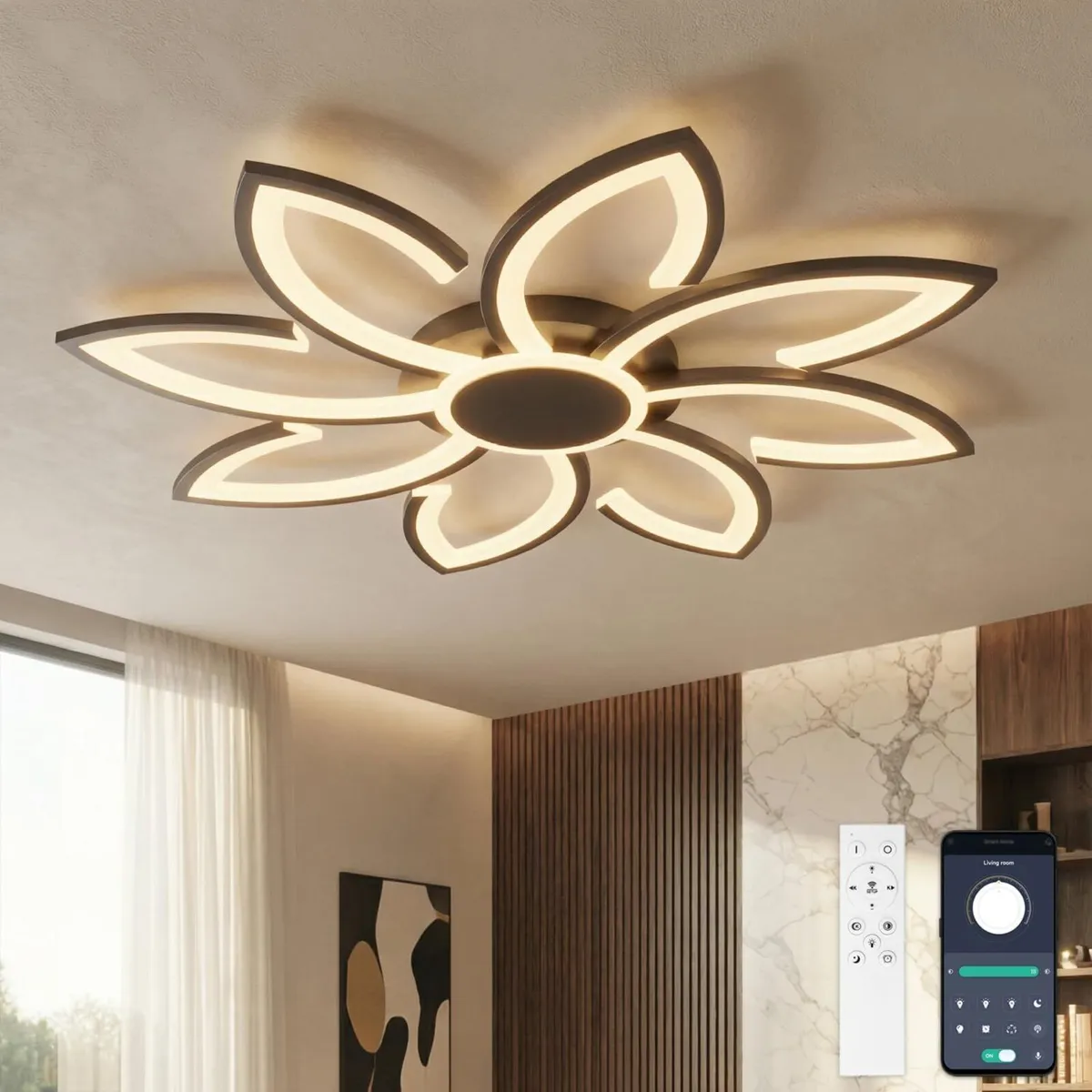 Led Ceiling Light with Remote Control 31.5 - Image 1