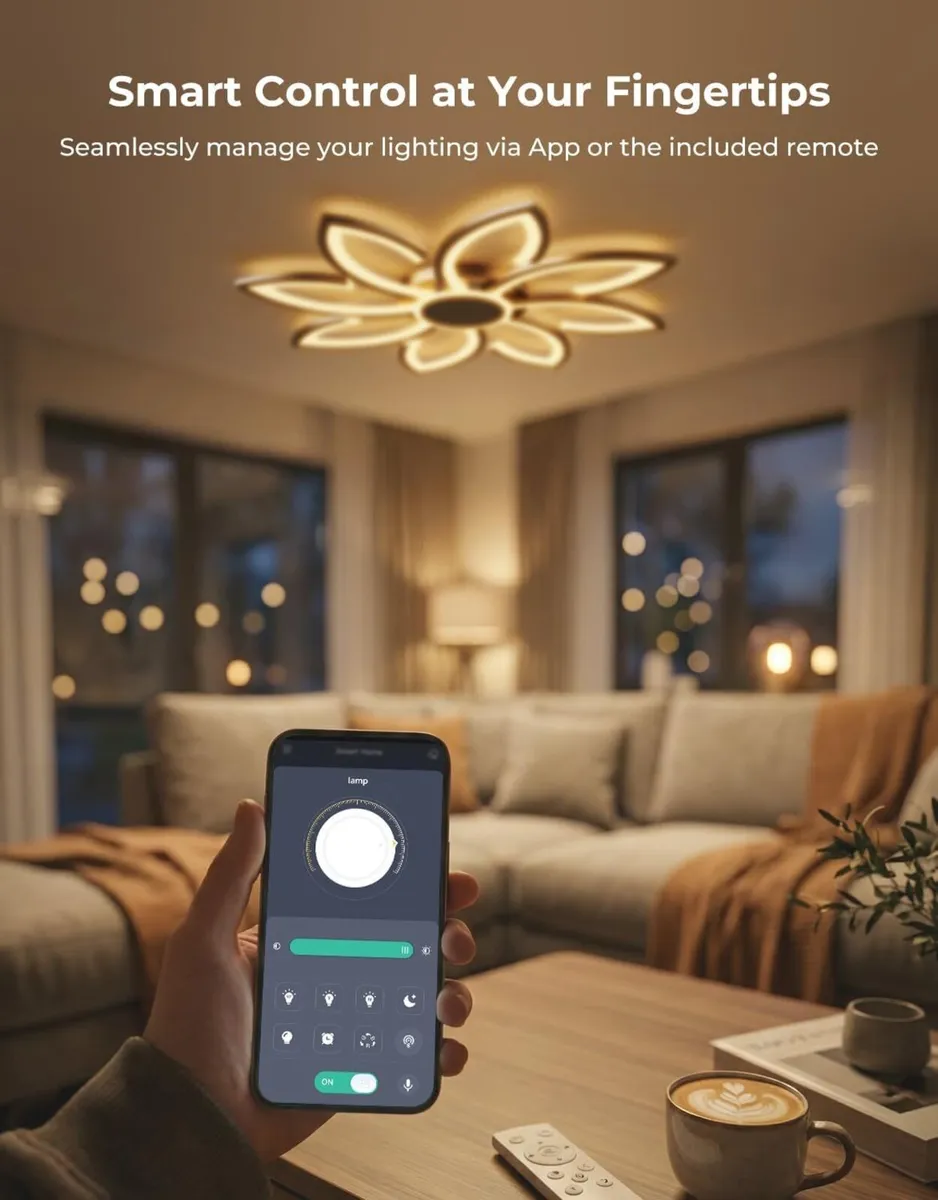 Led Ceiling Light with Remote Control 31.5 - Image 3