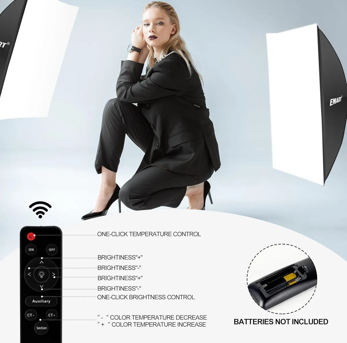 Softbox Lighting Kit 2-Packs 50x70cm Soft Box - Image 2