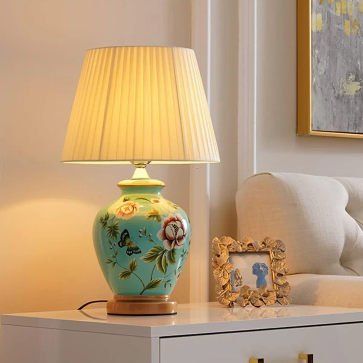 Table Lamp Retro Ceramic Living Room Bedside - Image 2
