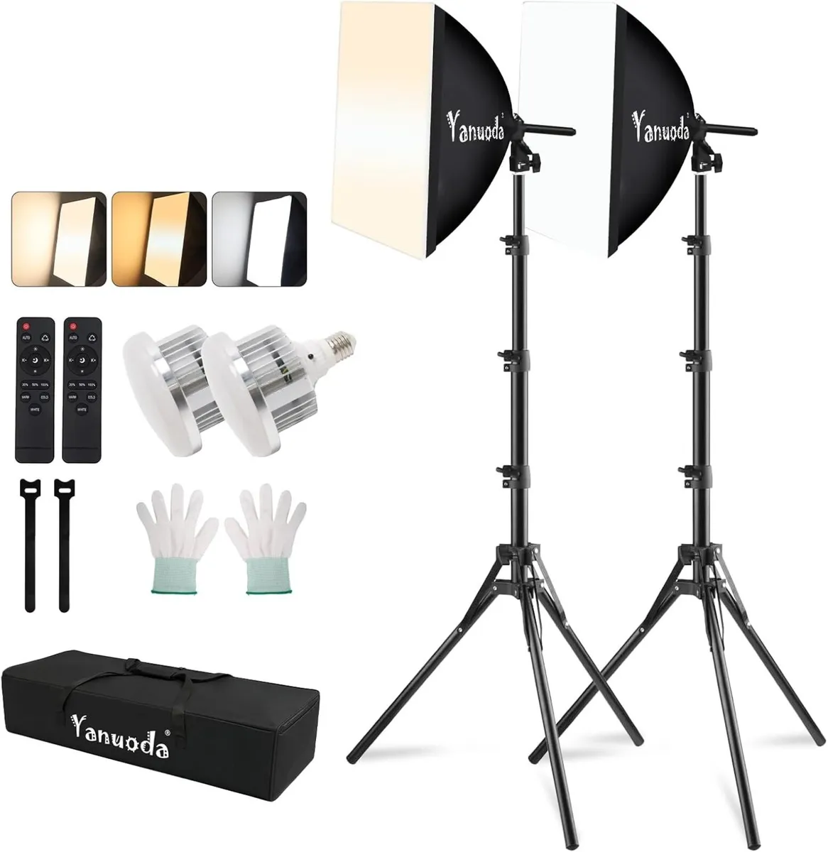 Professional 16''x16'' Softbox Lighting Kit - - Image 1
