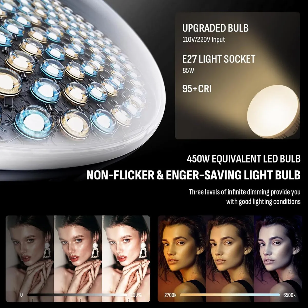 50 x 70CM Photography Light Kit 2-Pack 2700K-6500K - Image 2