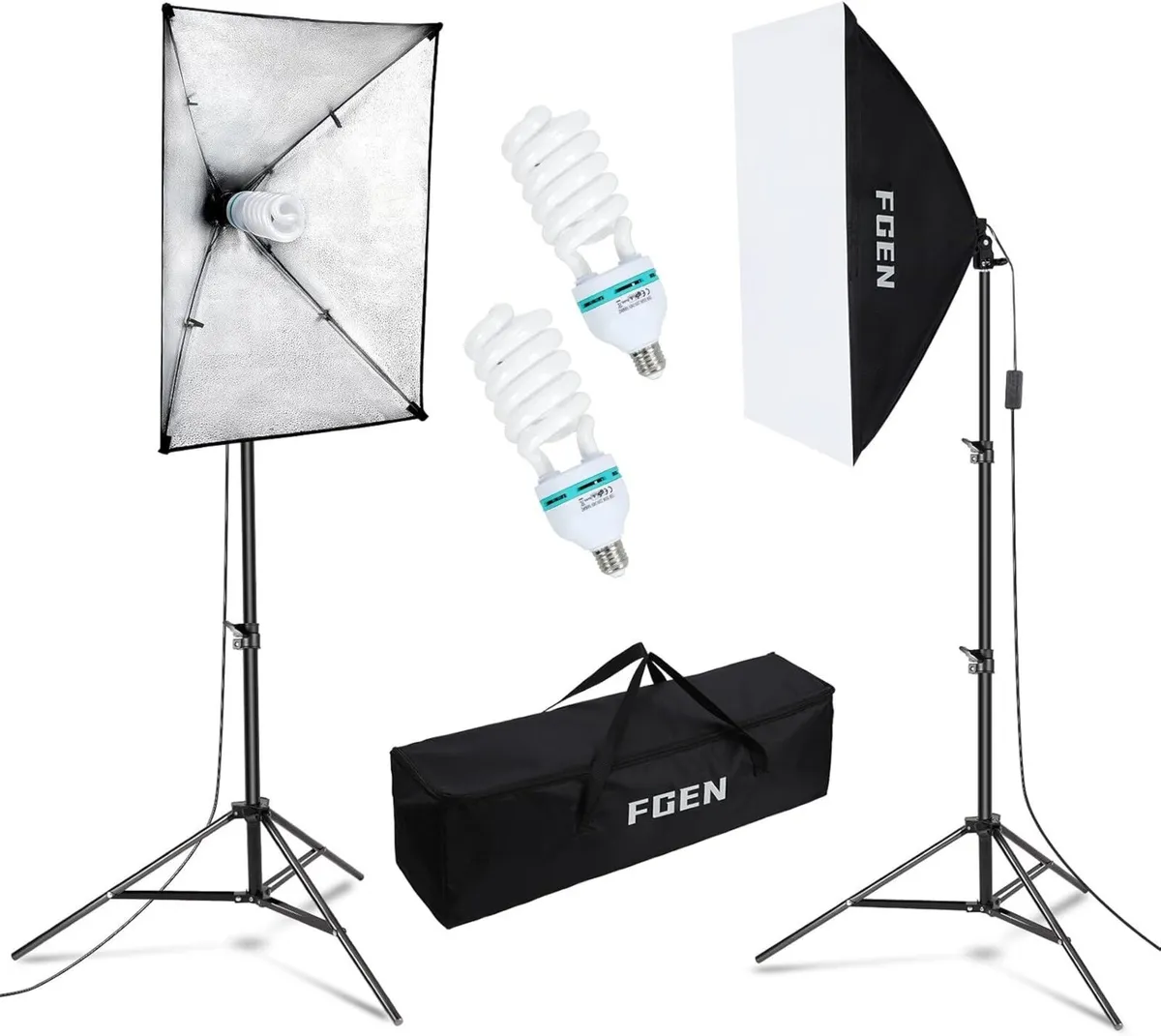Softbox Lighting Kit 135W with 5500K Daylight - Image 1