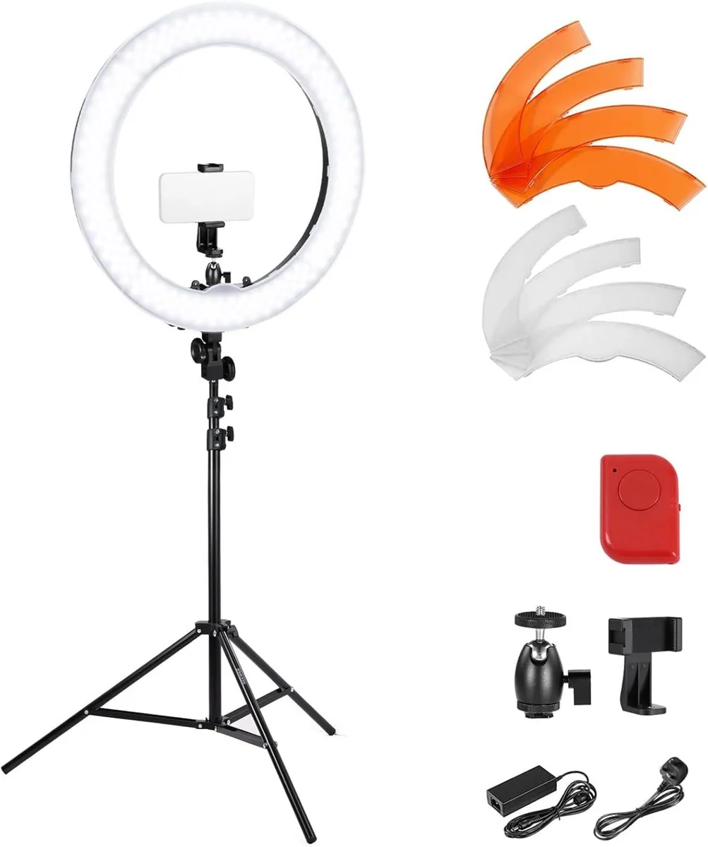 18 Inch/45cm LED Ring Light with Tripod Stand - Image 1