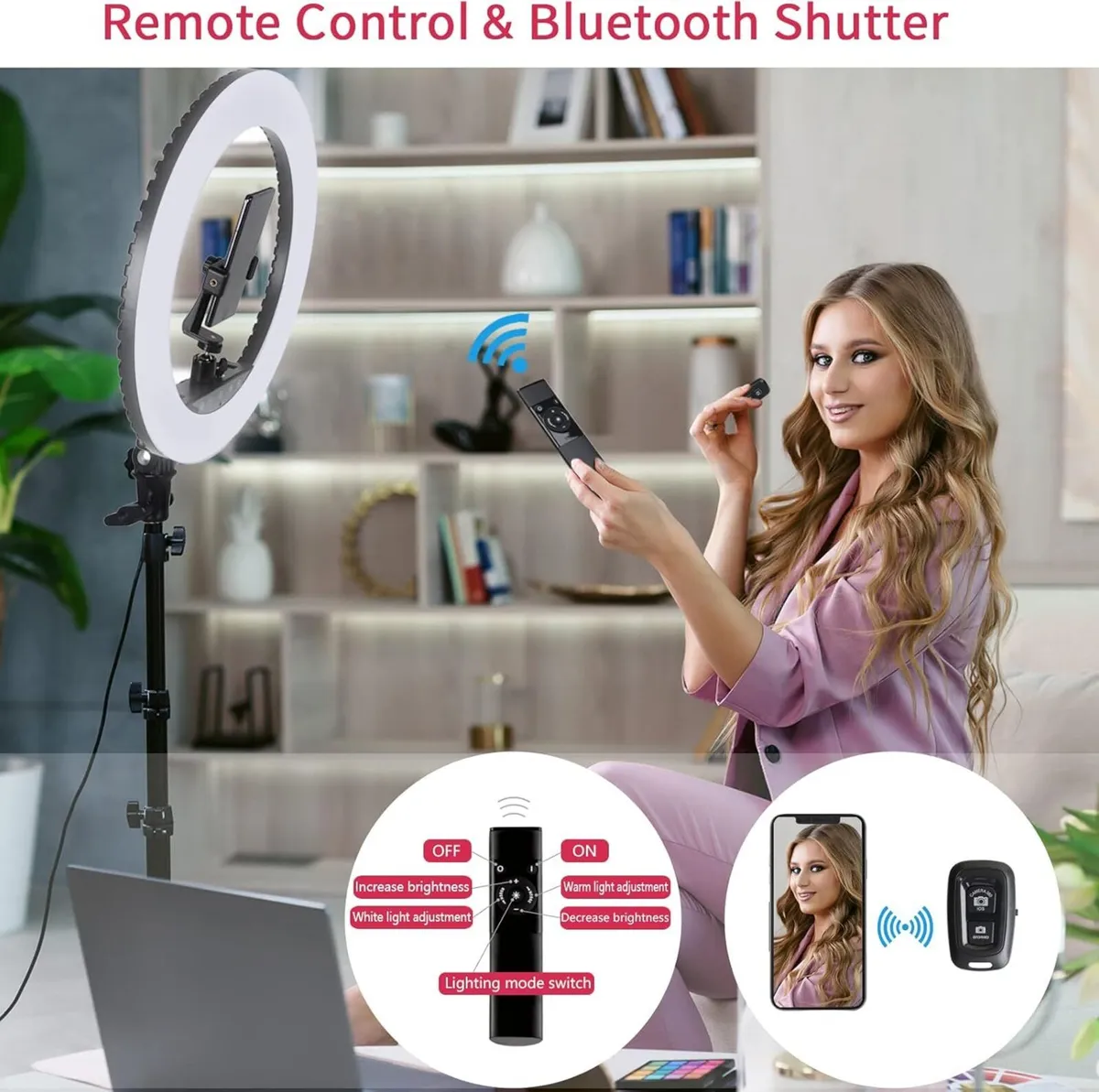 Upgraded 18 inch LED Ring Light with Tripod Stand - Image 3