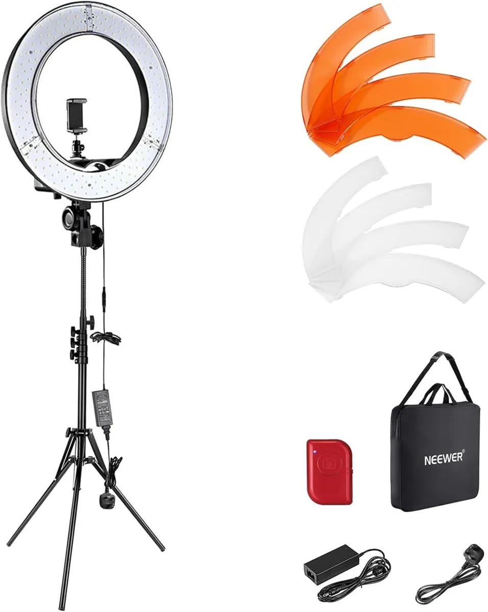 Ring Light Kit: 18/45cm Outer 55W 5600K Dimmable - Image 1