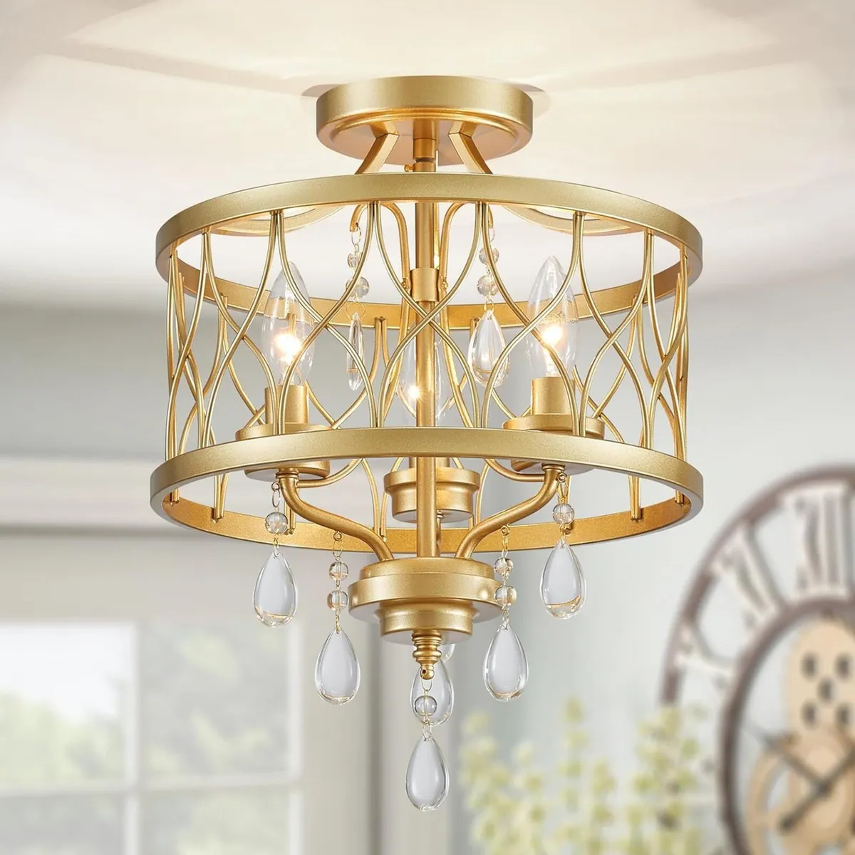 Chandelier 3-Light Vintage Farmhouse Industrial - Image 1