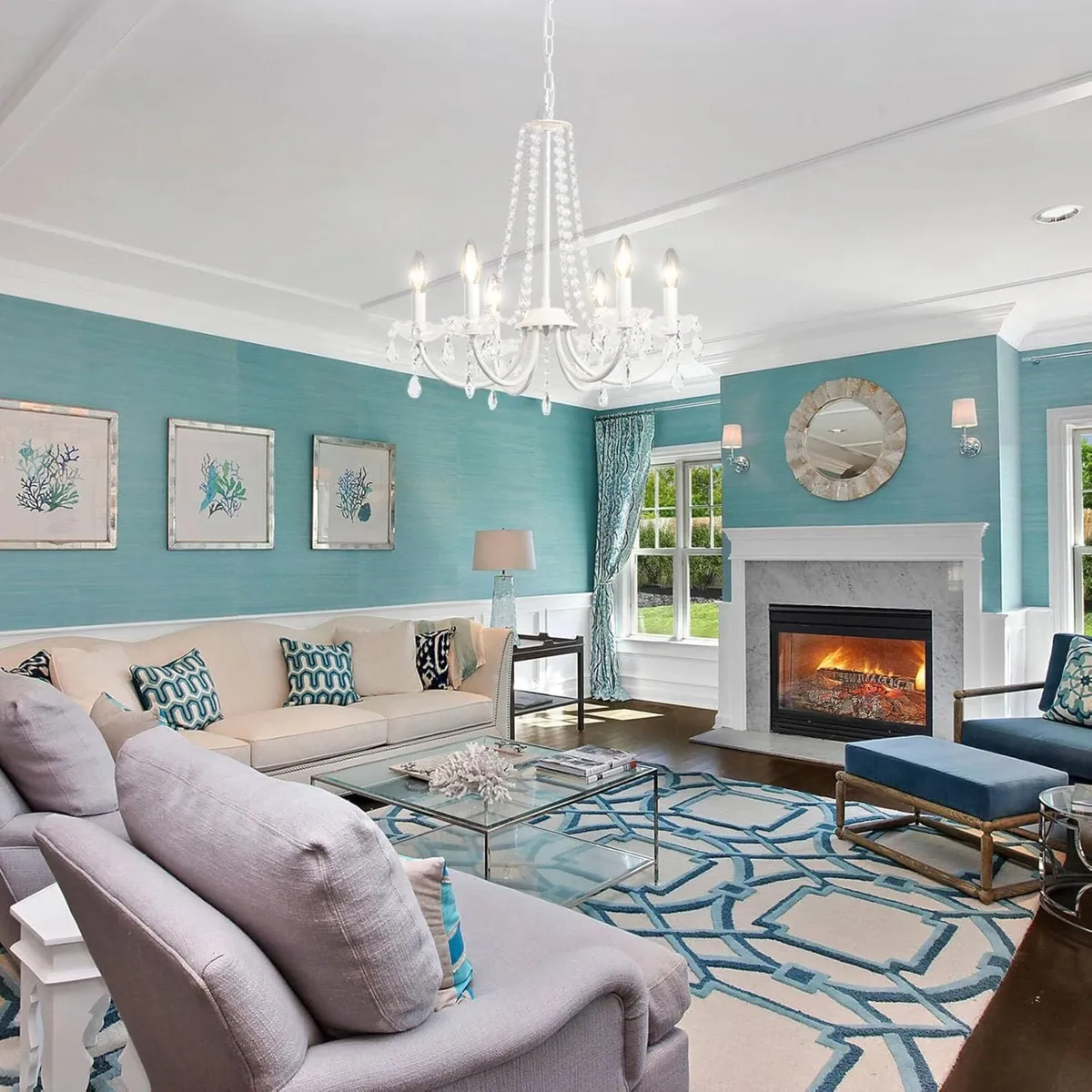 Crystal Chandelier 6 Lights Chandeliers Ceiling - Image 2