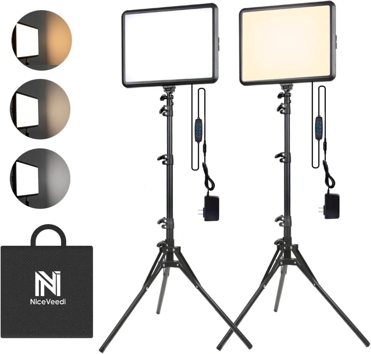 25W Photography Lighting 185cm 2-Pack LED Video - Image 1