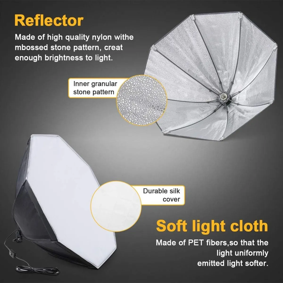 2pack Softbox Continuous Lighting Kit for Camera - Image 3