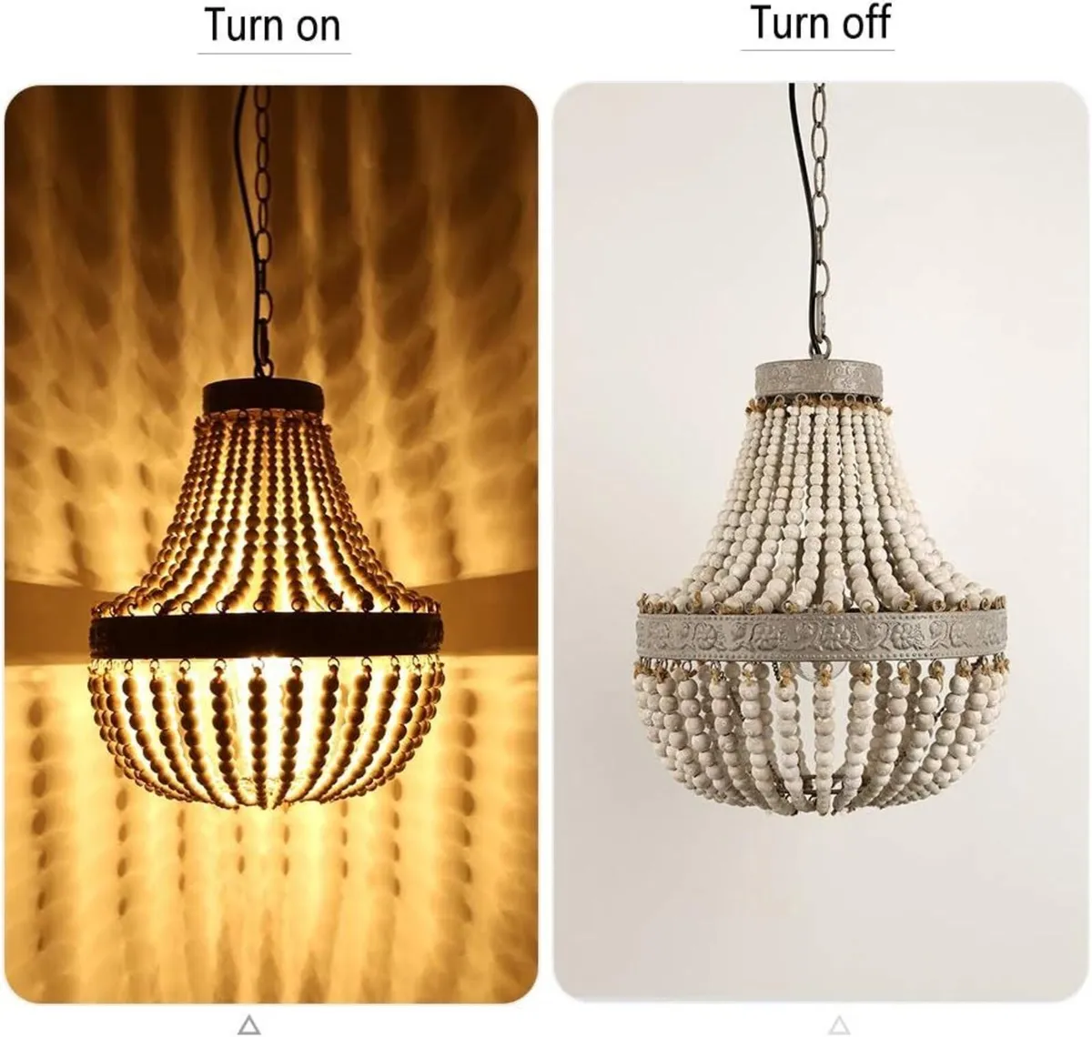 Retro Loft Vintage Rustic Round Wooden Beads - Image 4