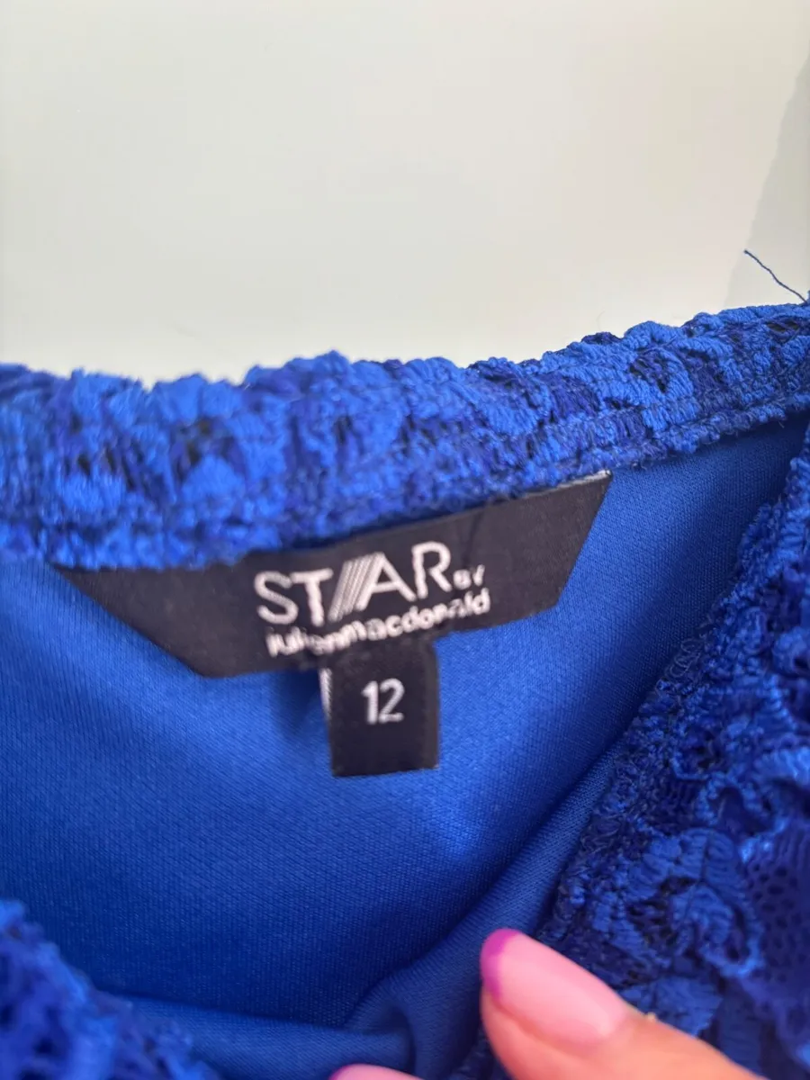 Women’s royal blue lace dress - Image 1