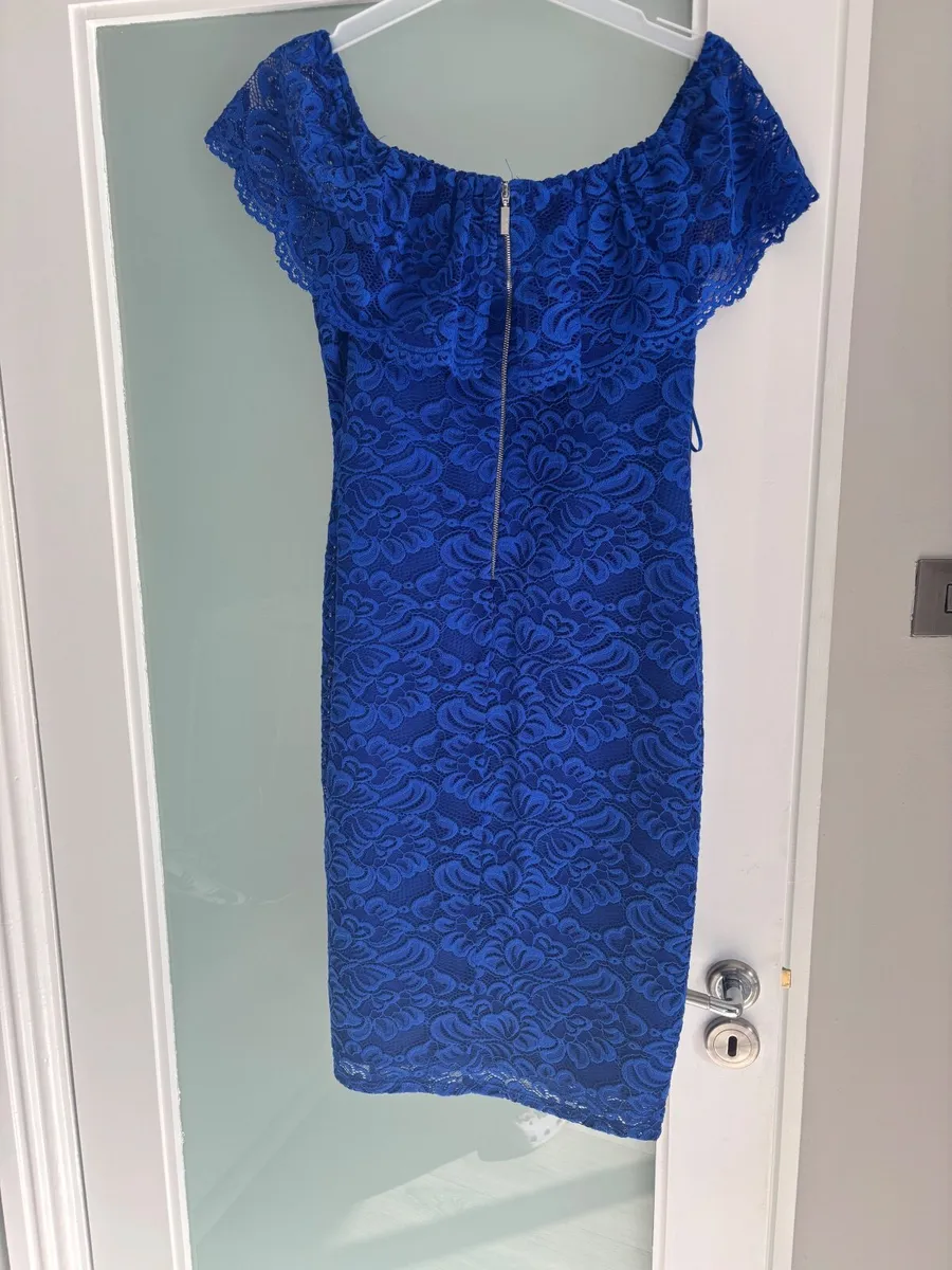 Women’s royal blue lace dress - Image 2