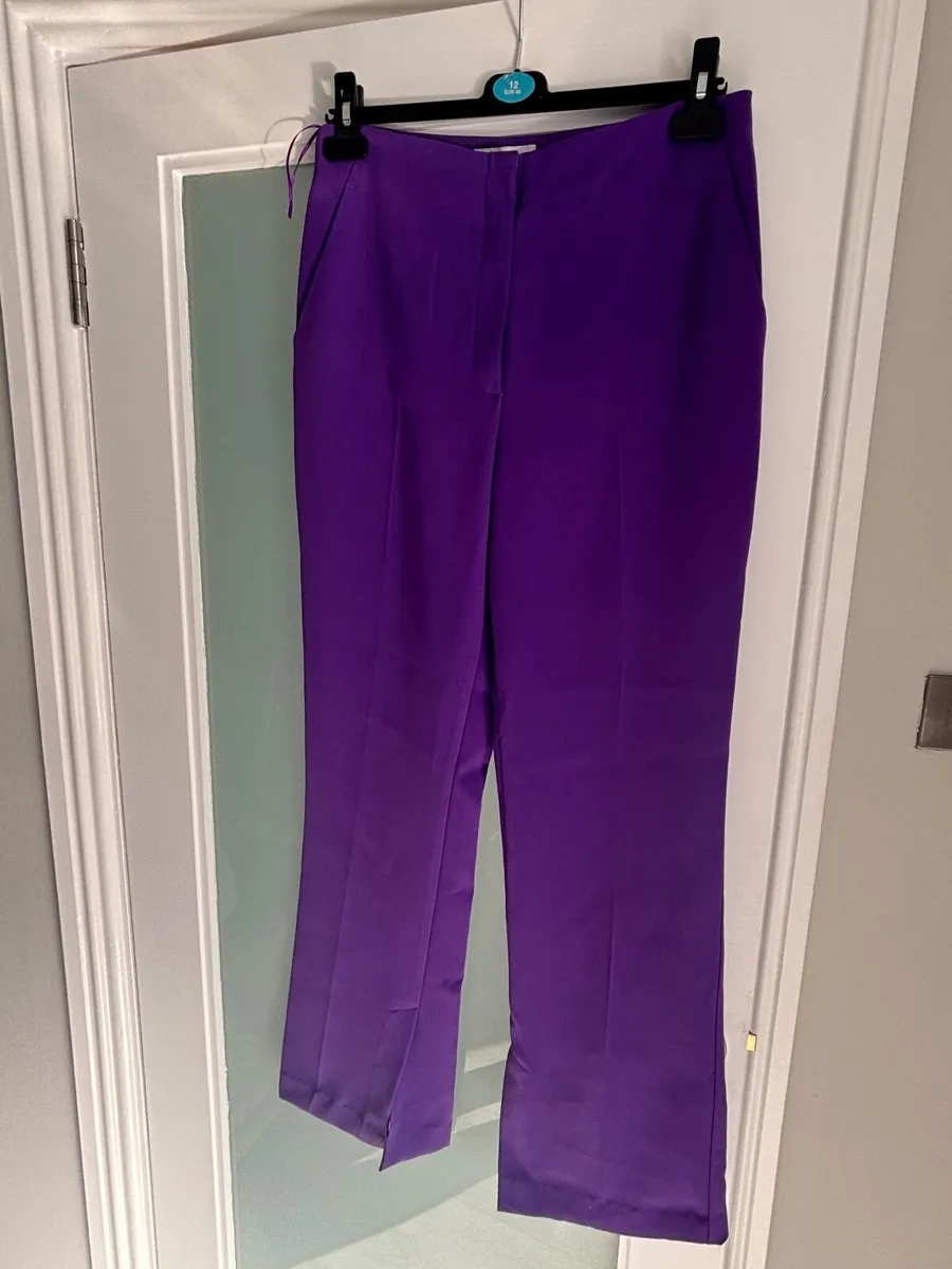 Women’s Purple straight leg trouser - Image 1