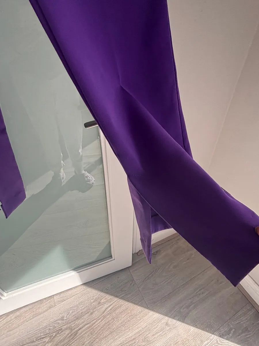 Women’s Purple straight leg trouser - Image 2