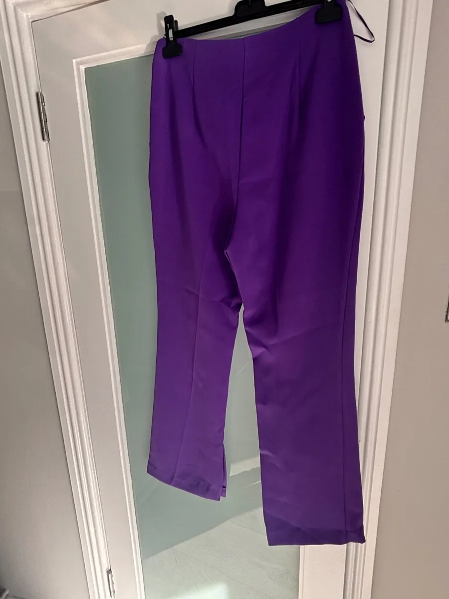Women’s Purple straight leg trouser - Image 3