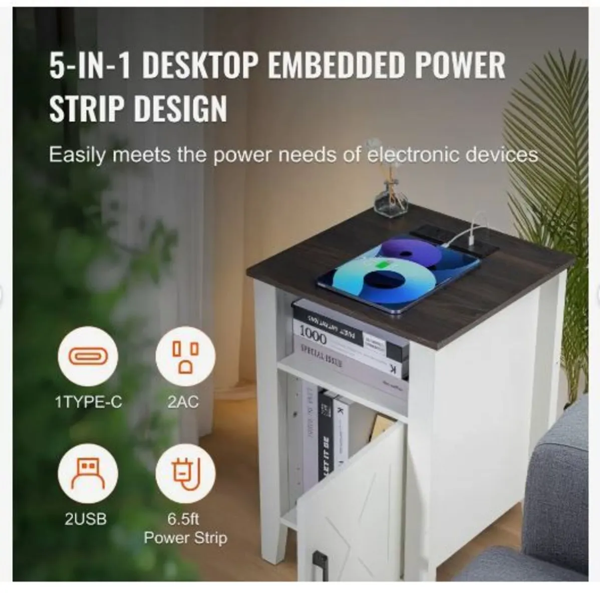 Farmhouse End Table, Set of 2 - Image 3