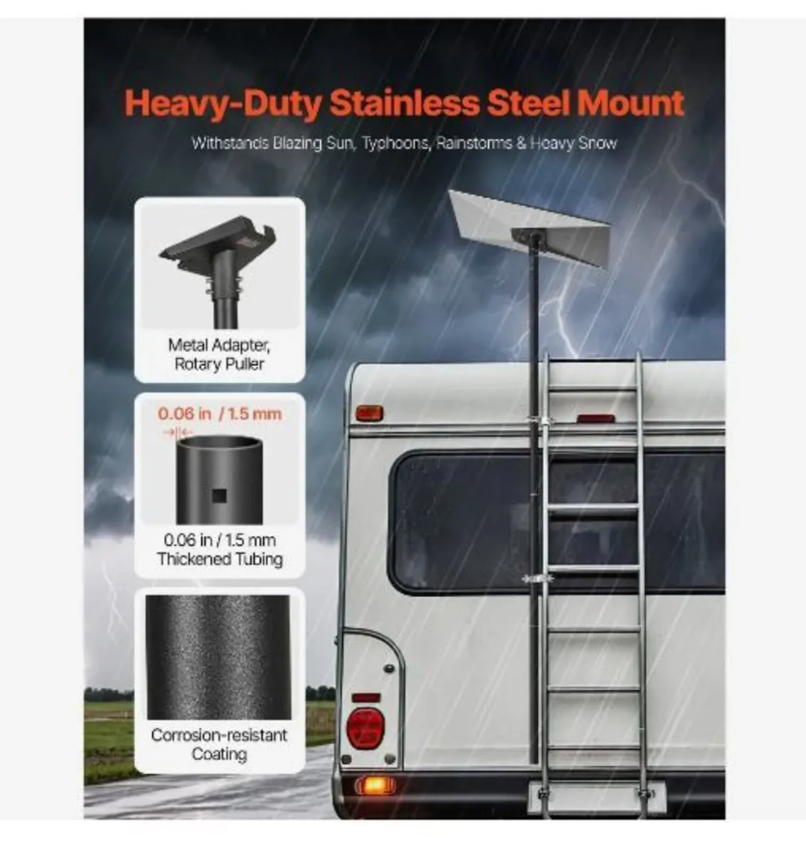 Starlink RV Ladder Mount, 360°Adjustable - Image 2