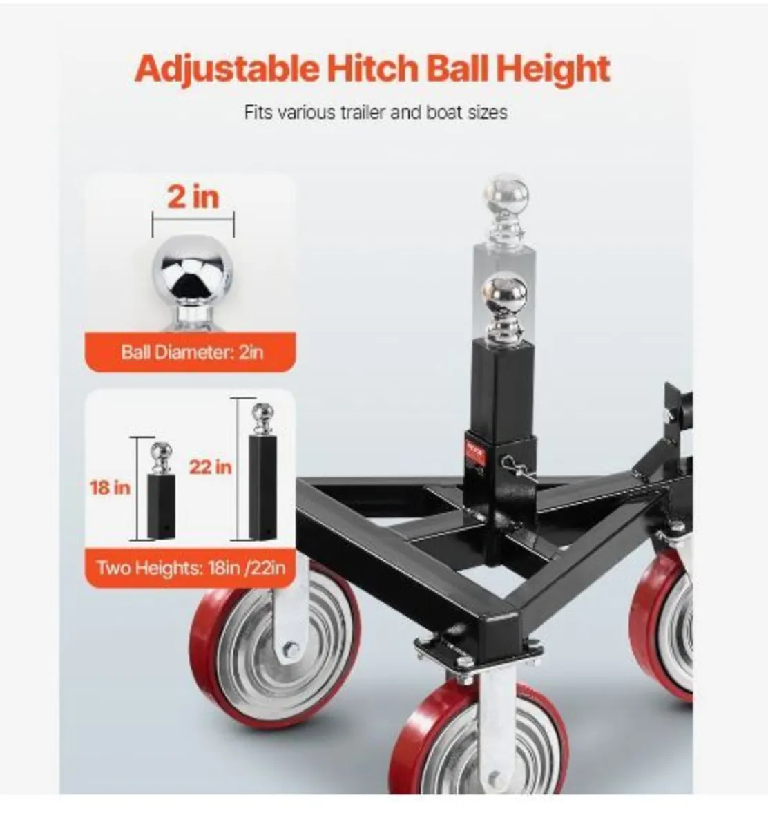 Trailer Dolly, 3500lbs Tongue Weight Capacity - Image 3