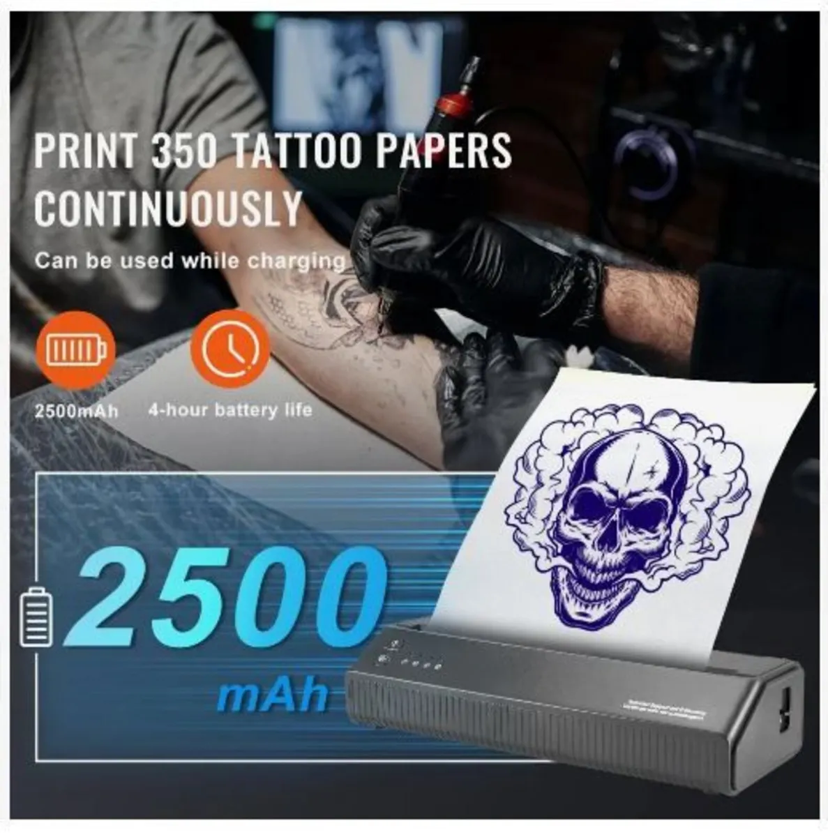 Tattoo Transfer Stencil Printer, Wireless Bluetoot - Image 2