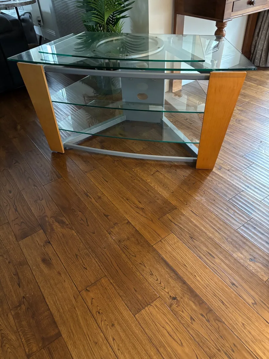 Glass Swivel  TV unit - Image 2