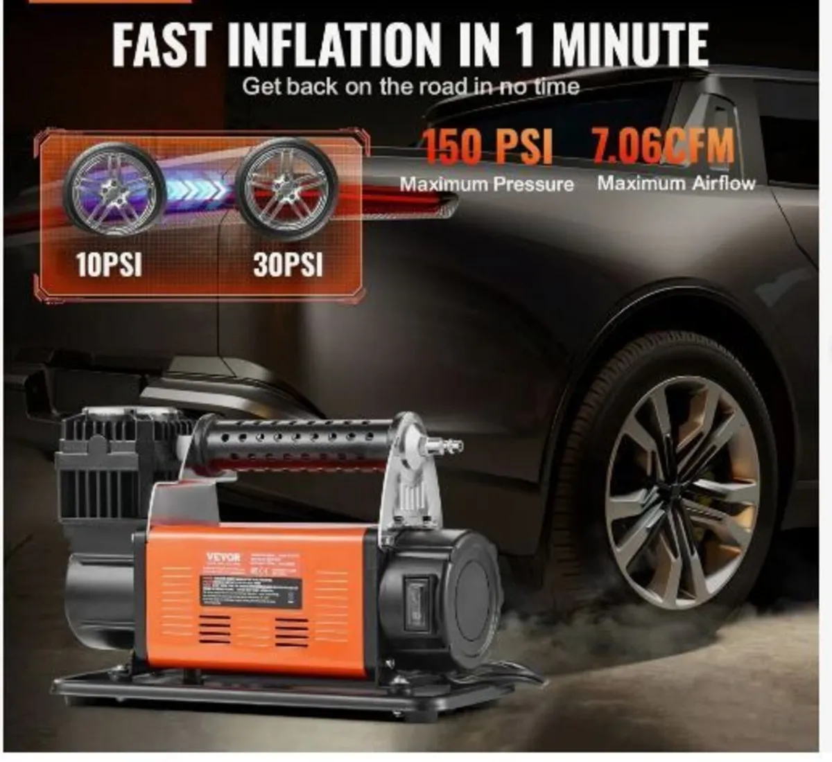 12V Heavy Duty Air Compressor - Image 3