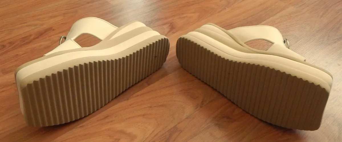 Pair of Stella McCartney Scuba Wedge Sandals, New - Image 3