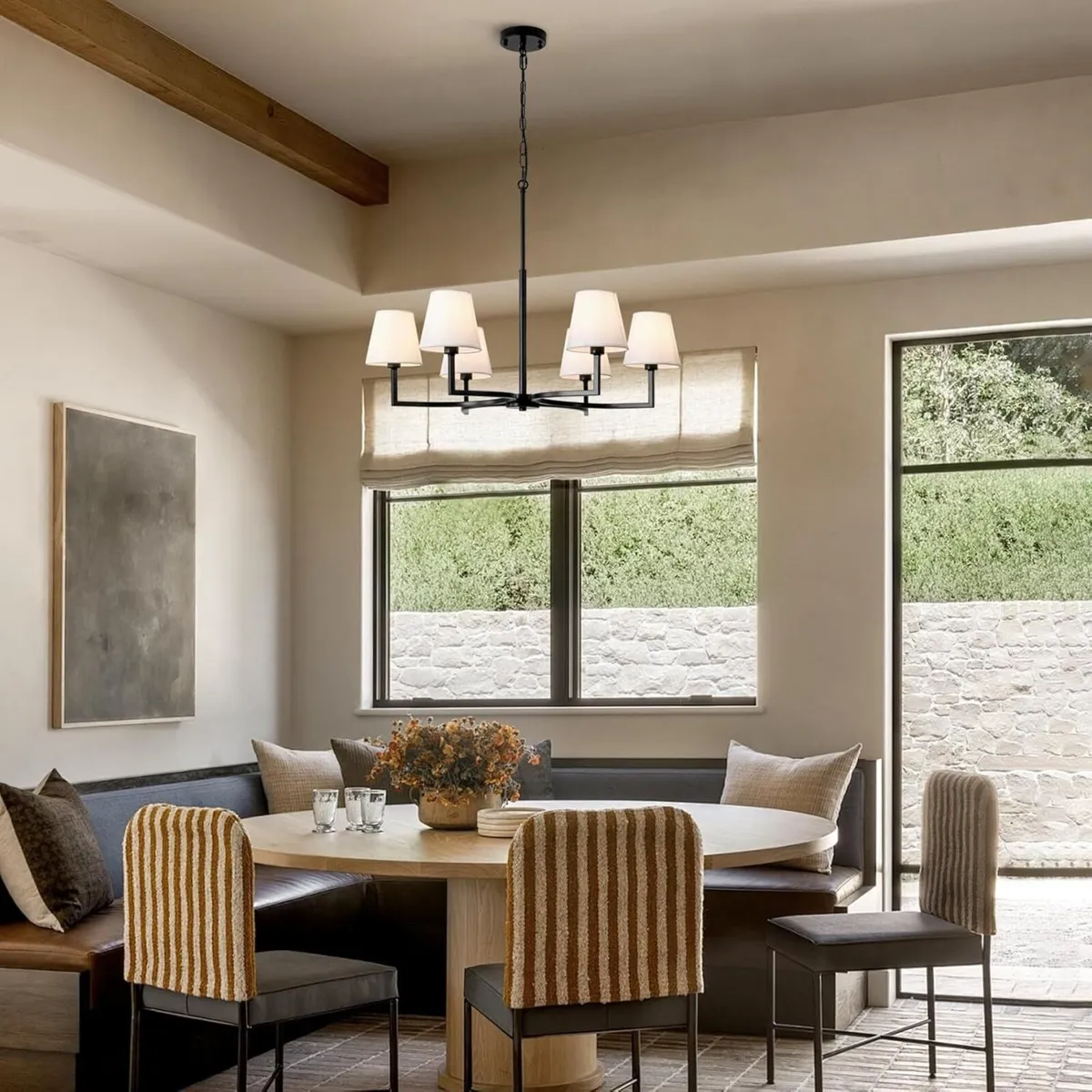 Black Chandelier 6 Lights Chandeliers Ceiling - Image 3