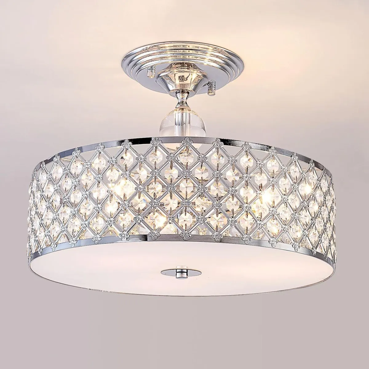 Modern Semi Flush Mount Ceiling Light 3 Lights - Image 1
