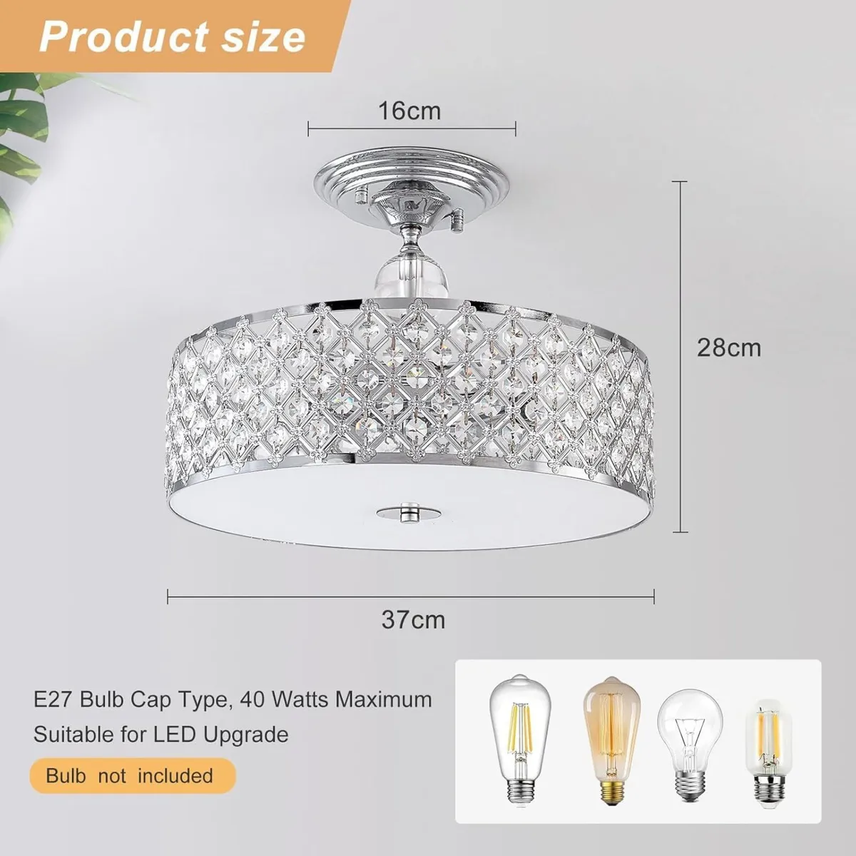 Modern Semi Flush Mount Ceiling Light 3 Lights - Image 4