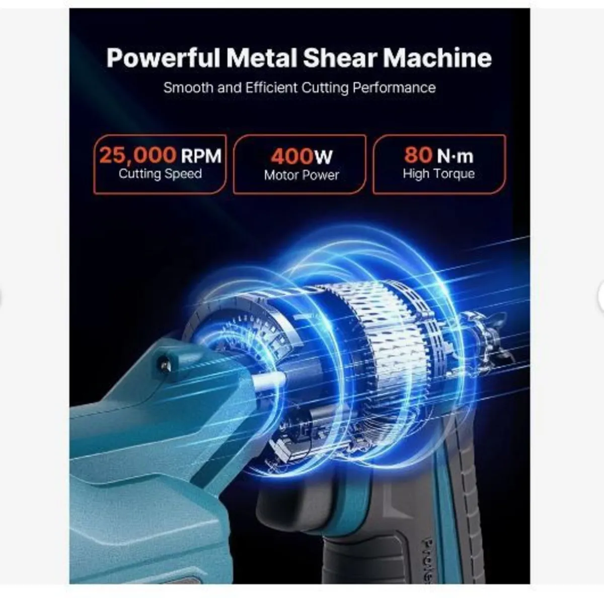 Metal Shear, Cordless Sheet Metal Cutter - Image 2