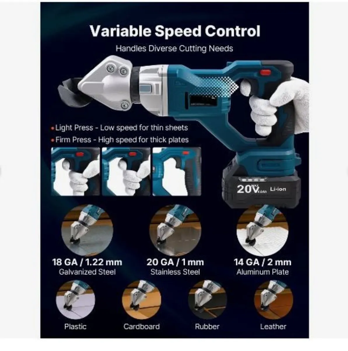 Metal Shear, Cordless Sheet Metal Cutter - Image 4