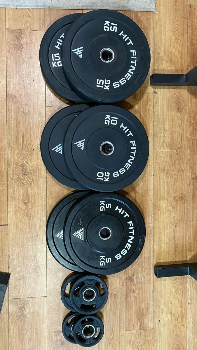 Adjustable power rack & bench + weights - Image 2