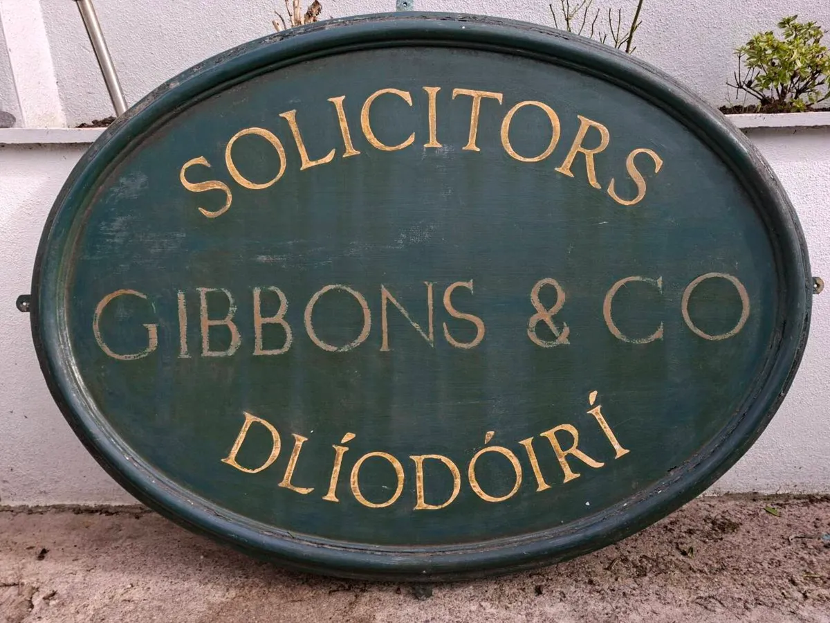 Large Vintage West Cork Solicitors sign - Image 1