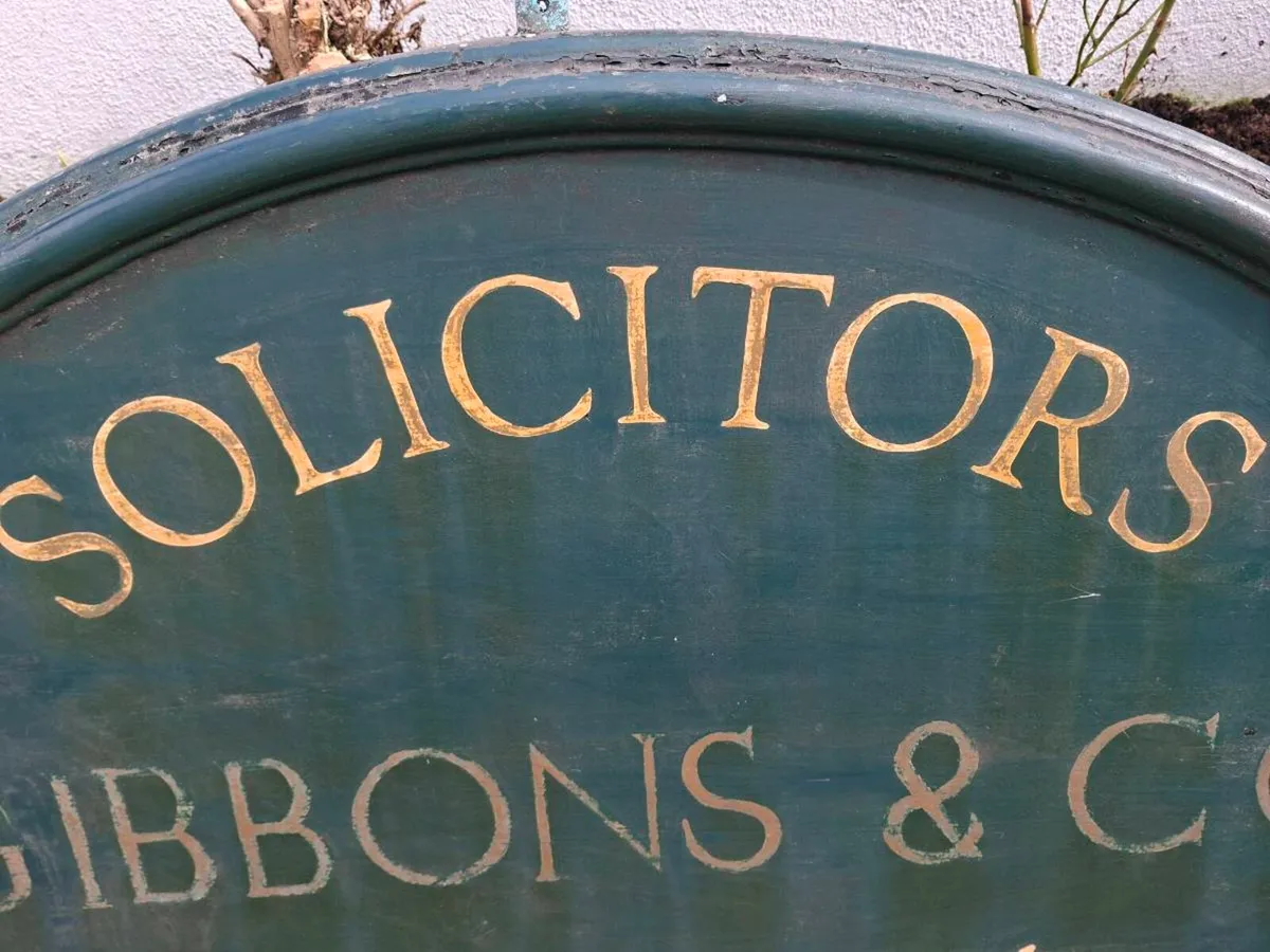 Large Vintage West Cork Solicitors sign - Image 2