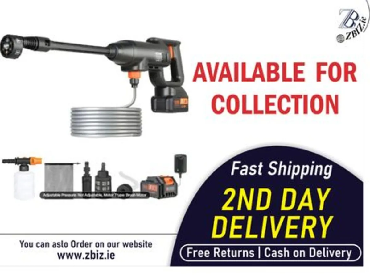 Pressure Washer Cordless 580PSI 1.1GPM Portable - Image 1