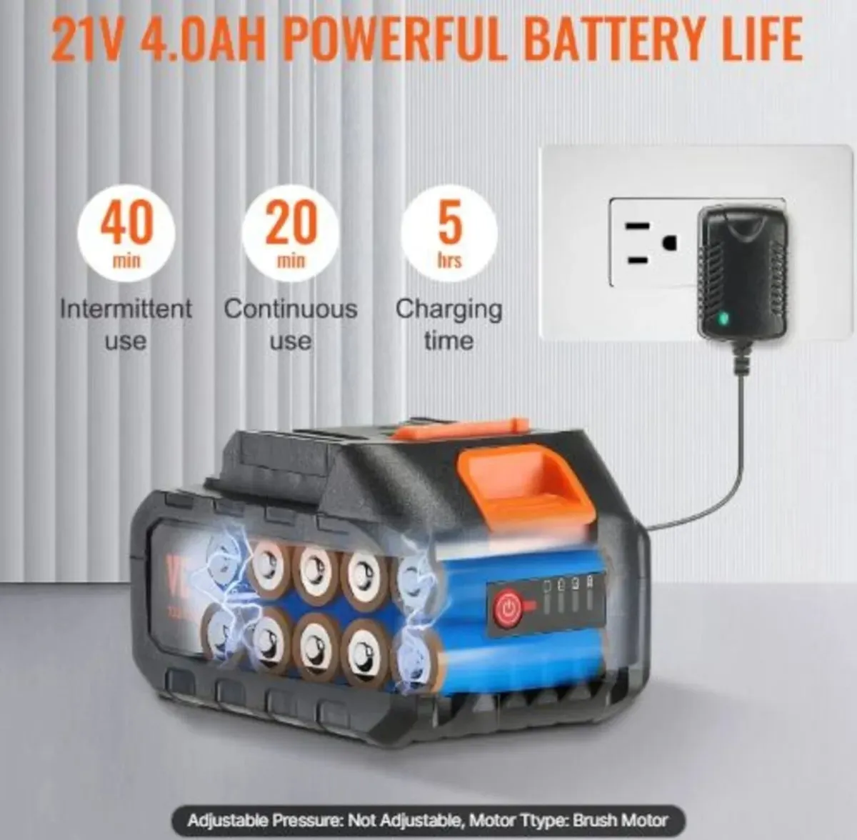 Pressure Washer Cordless 580PSI 1.1GPM Portable - Image 4