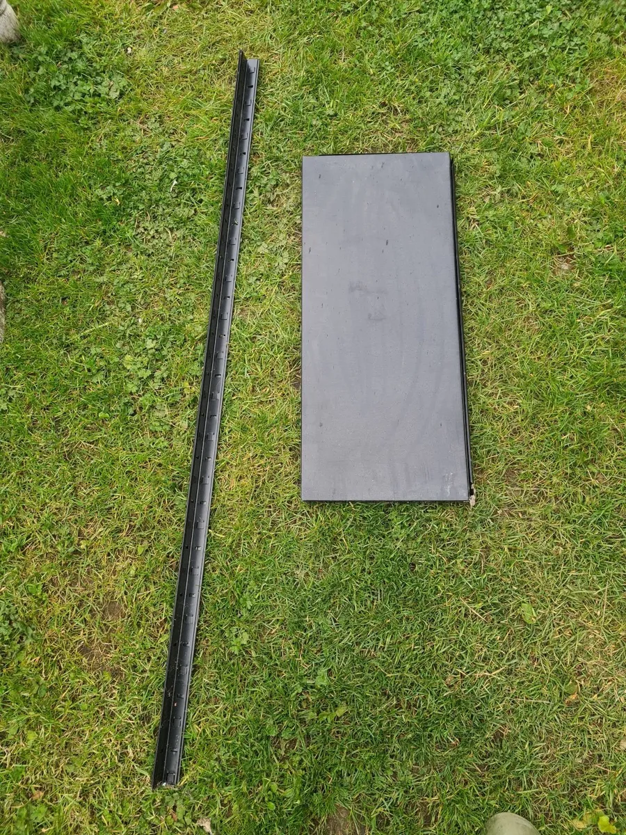 2 x Easy to erect free standing metal shelving uni